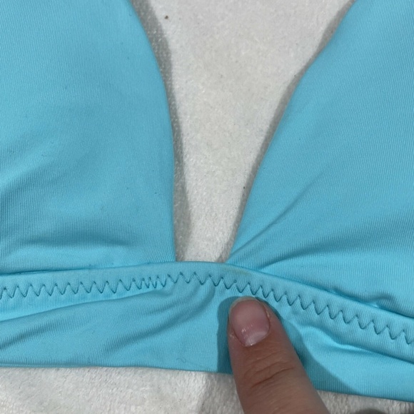 NEW Becca [ Small ] Tie Shoulder Bikini Top in Sea‎ Blue - Picture 3 of 11